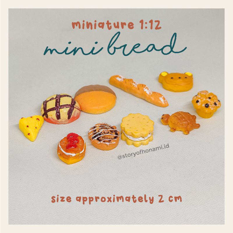 Jual MINIATUR 1:12 MINI BREAD ROTI KECIL MAKANAN MAINAN | Shopee Indonesia