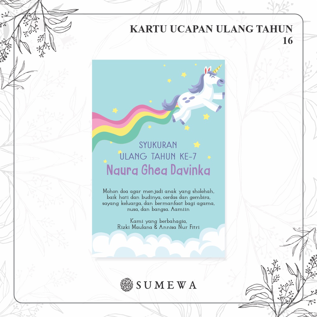 Jual Kartu Ucapan Ulang Tahun / Birthday Card / Kartu Hampers Ulang