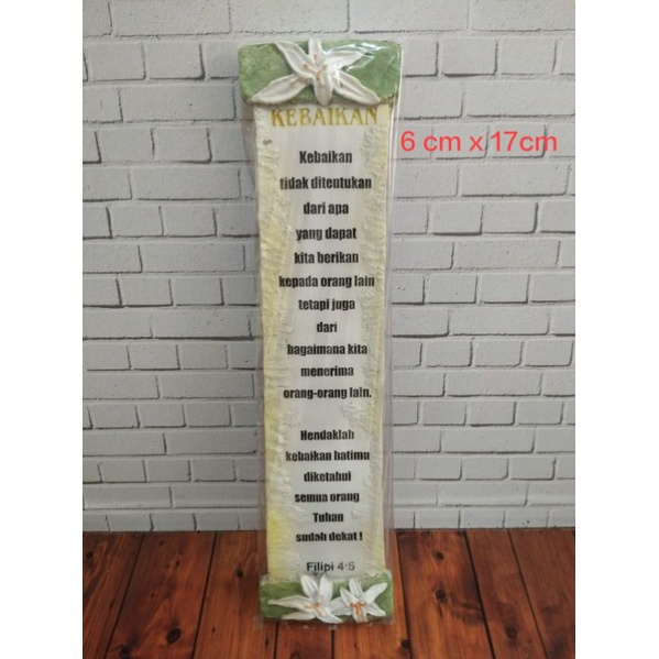 Jual PLAKAT SPANDUK GANTUNG DINDING RESIN KEBAIKAN ROHANI KRISTEN ...