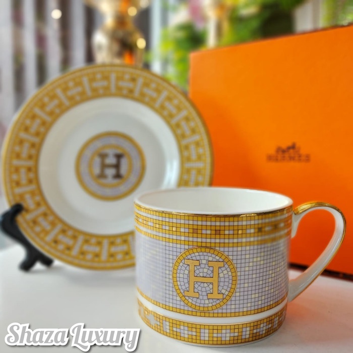 Jual cangkir- hermes tea set/ cangkir hermes -cangkir. | Shopee Indonesia