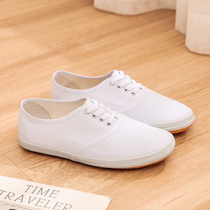 plain white canvas shoes