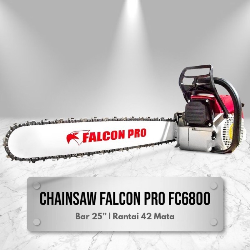 Jual FALCON FC6800 Chainsaw 25 Inch Bar Baja Laser Mesin Gergaji Kayu