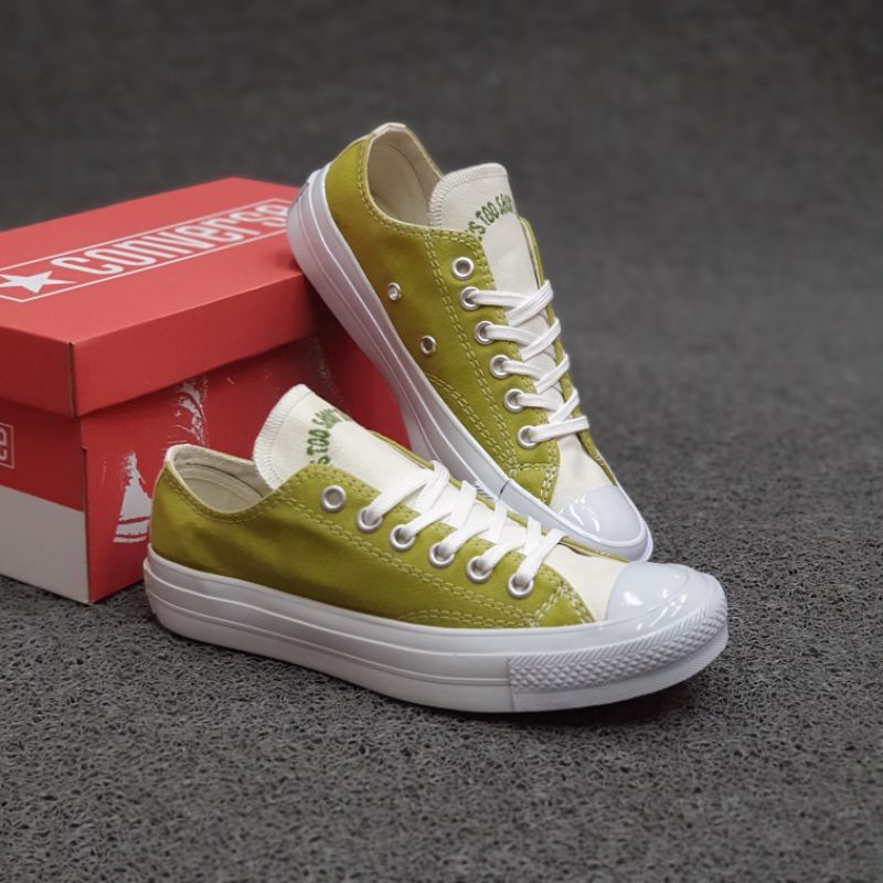 Jual SEPATU CONVERSE 70S LOW RENEW MOSS GREEN LIFE TO SHORT SOL GLOSSY ...