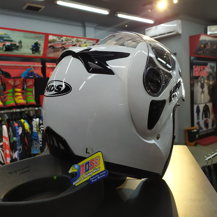 Jual Helm MDS Pro Rider Modular Solid White | Flip up | Double Visor ...