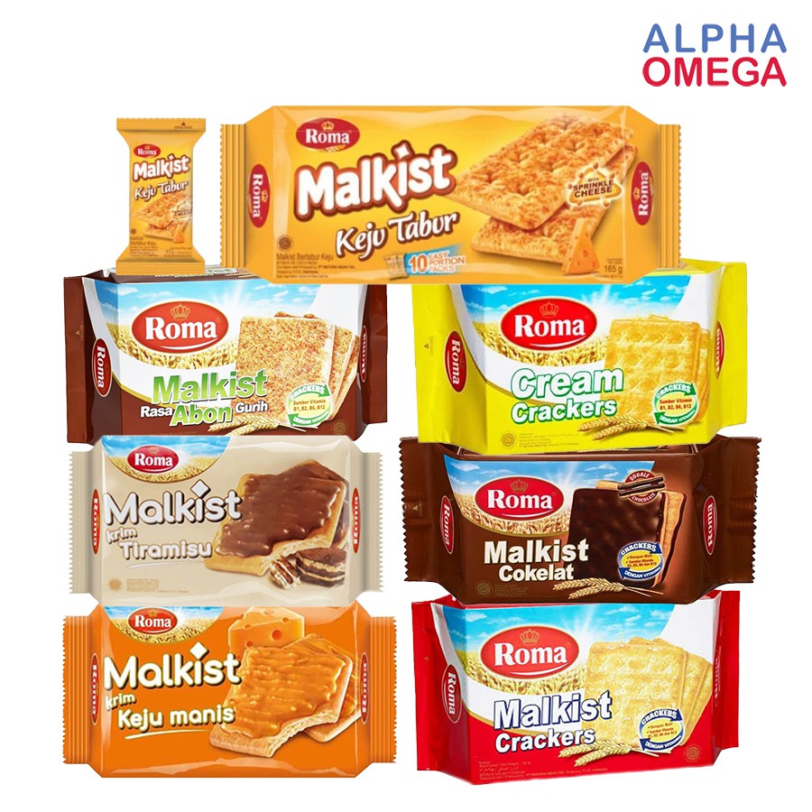 Jual BISKUIT ROMA MALKIST CRACKERS SNACK - CAMILAN KREKERS VARIAN RASA ...