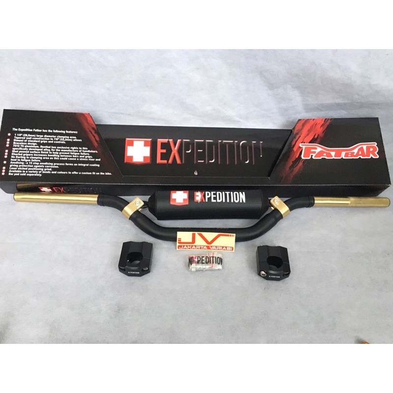 Jual stang fatbar twinwall expedition set barpad dan riser klx crf ...