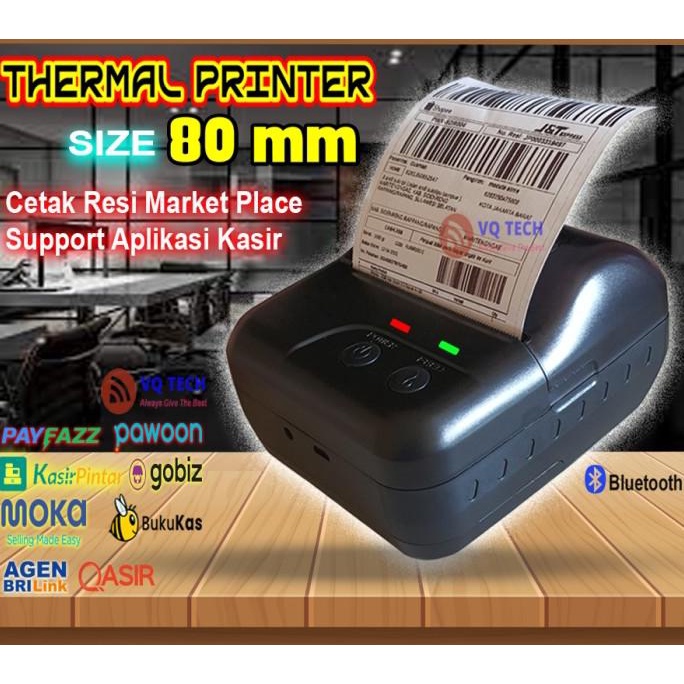 Jual Printer Thermal Bluetooth 80mm Dengan Baterai RJ11 Bluetooth USB ...