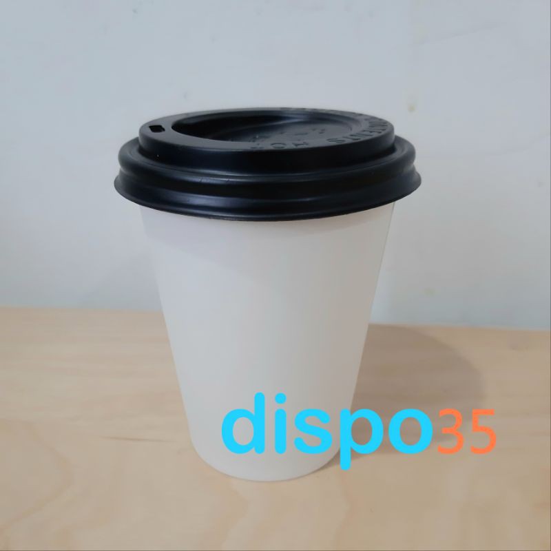 Jual Paper Cup 8oz + tutup hitam | Shopee Indonesia