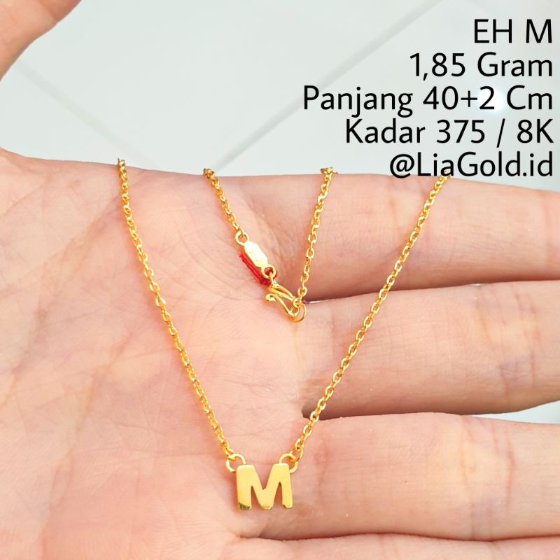 Jual Kalung Huruf Abjad EMAS 375 8K TOKO MAS LIA GOLD BEKASI