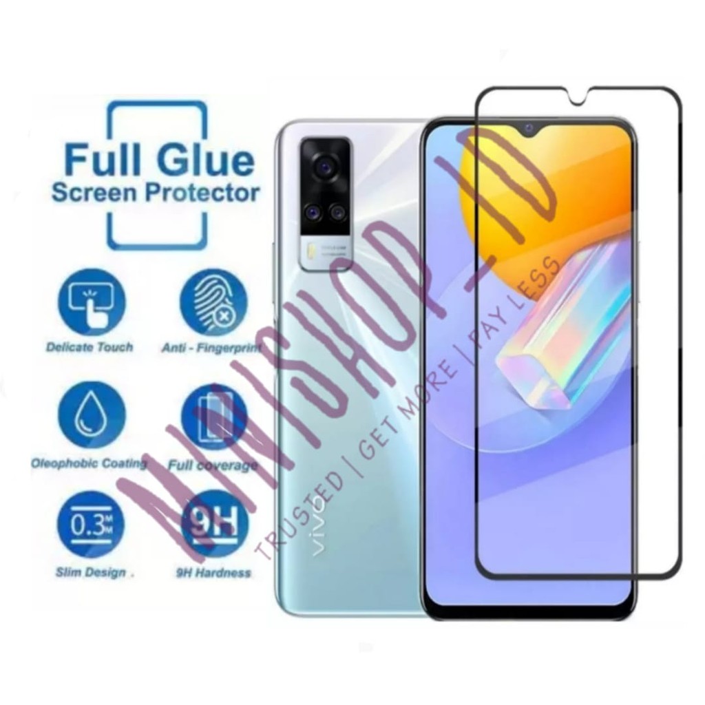 VIVO Y51 VIVO Y51A TEMPERED GLASS ANTI GORES LAYAR SKIN CARBON AURORA  FLEXIBLE GLASS CAMERA IN