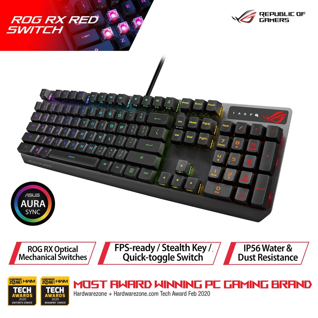 Jual ASUS STRIX SCOPE RX | ROG RX RED Optical Mechanical Switch ...