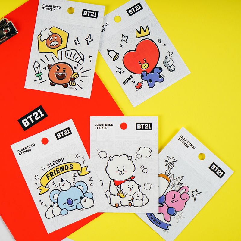 Jual READY STOCK BT21 CLEAR DECO STICKER OFFICIAL LINE FRIENDS - KOYA ...