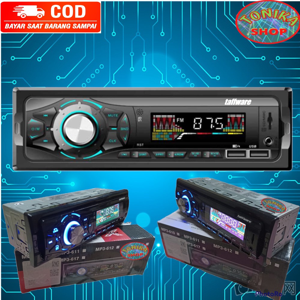 Jual Tape Mobil Tip Audio Tipe Head Unit Single Din Mp Player Bluetooth Receiver Power Radio