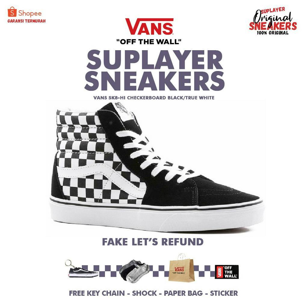 Vans Sk8-Hi Classic Black White Checkerboard BNIB