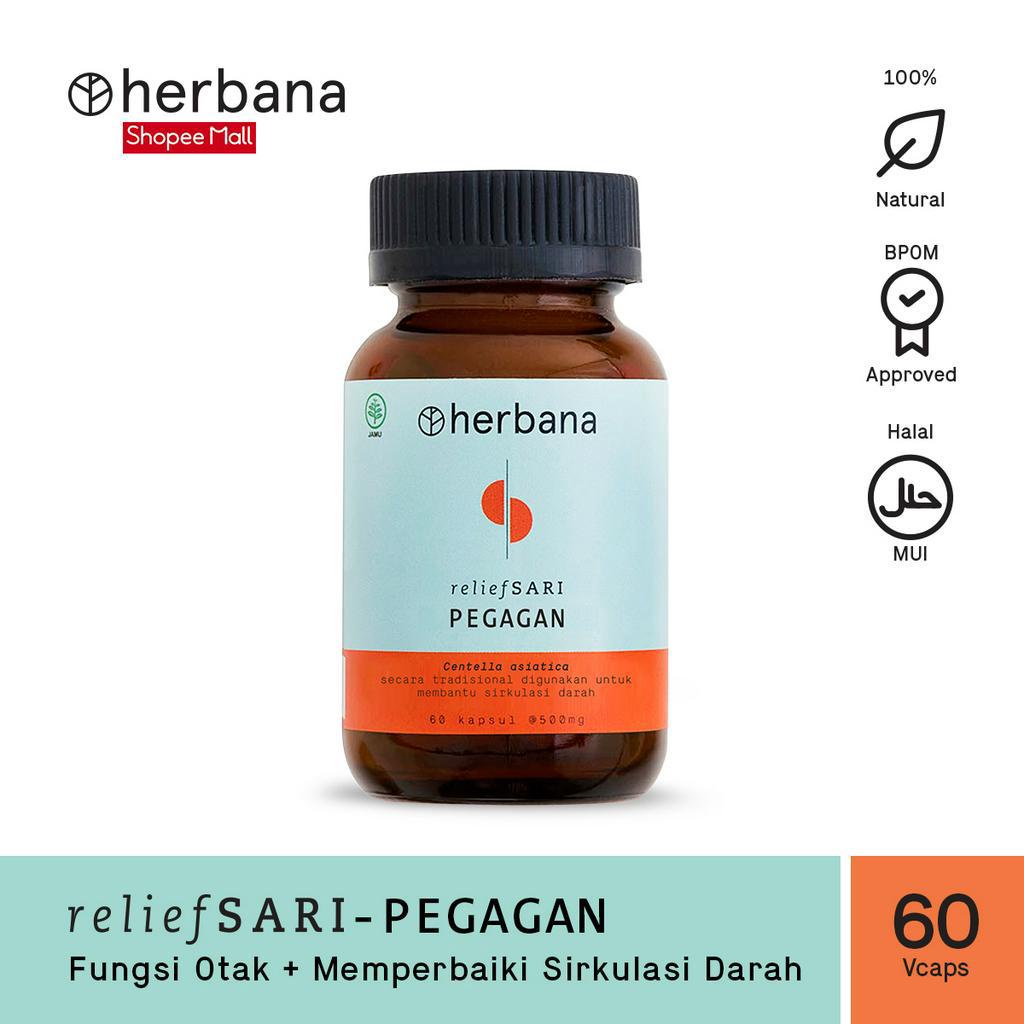 Jual Herbana Relief Sari Pegagan 60 Kapsul Shopee Indonesia