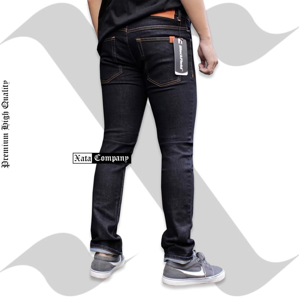 Jual Xata Celana Jeans Pria Slim Fit Stretch Black Garment Original