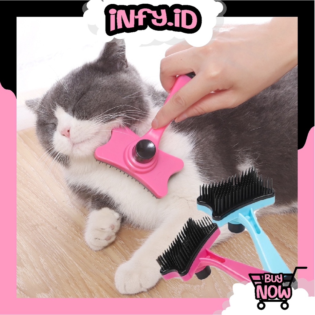 Jual INFY - R752 Sisir Grooming Brush Anjing Kucing Kelinci Self Quick ...