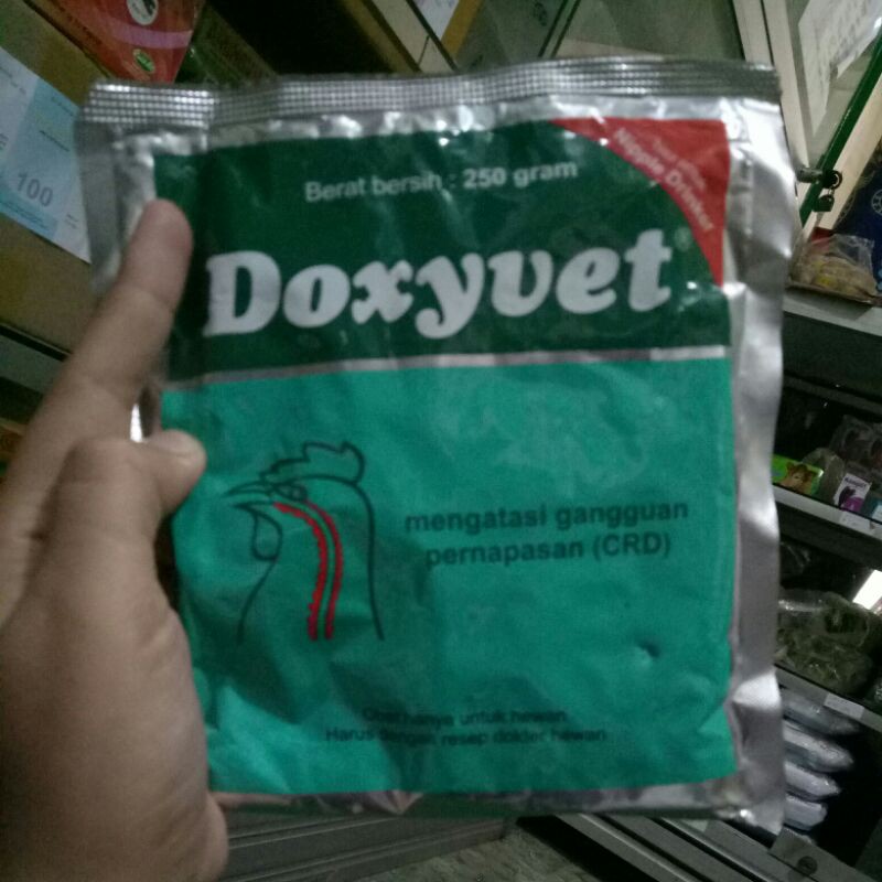 Jual DOXYVET 250gr OBAT CRD NGOROK PILEK AYAM | Shopee Indonesia