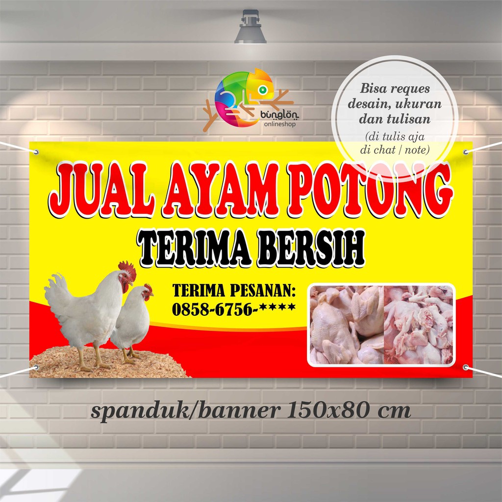 Jual Spanduk Banner Jual Ayam Potong Segar Shopee Indonesia 1678