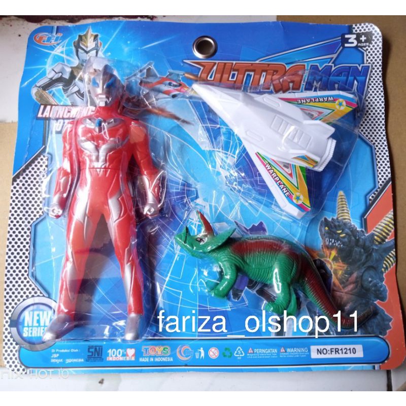 Jual Fr1210 Mainan Super Ultraman Lengkap Dengan Dinosaurus Dan Pesawat