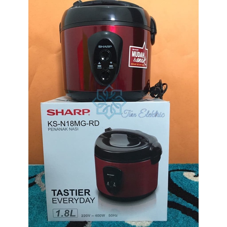 Jual Rice Cooker Sharp KS-N18MG-RD Penanak Nasi Kapasitas 1.8 Liter ...