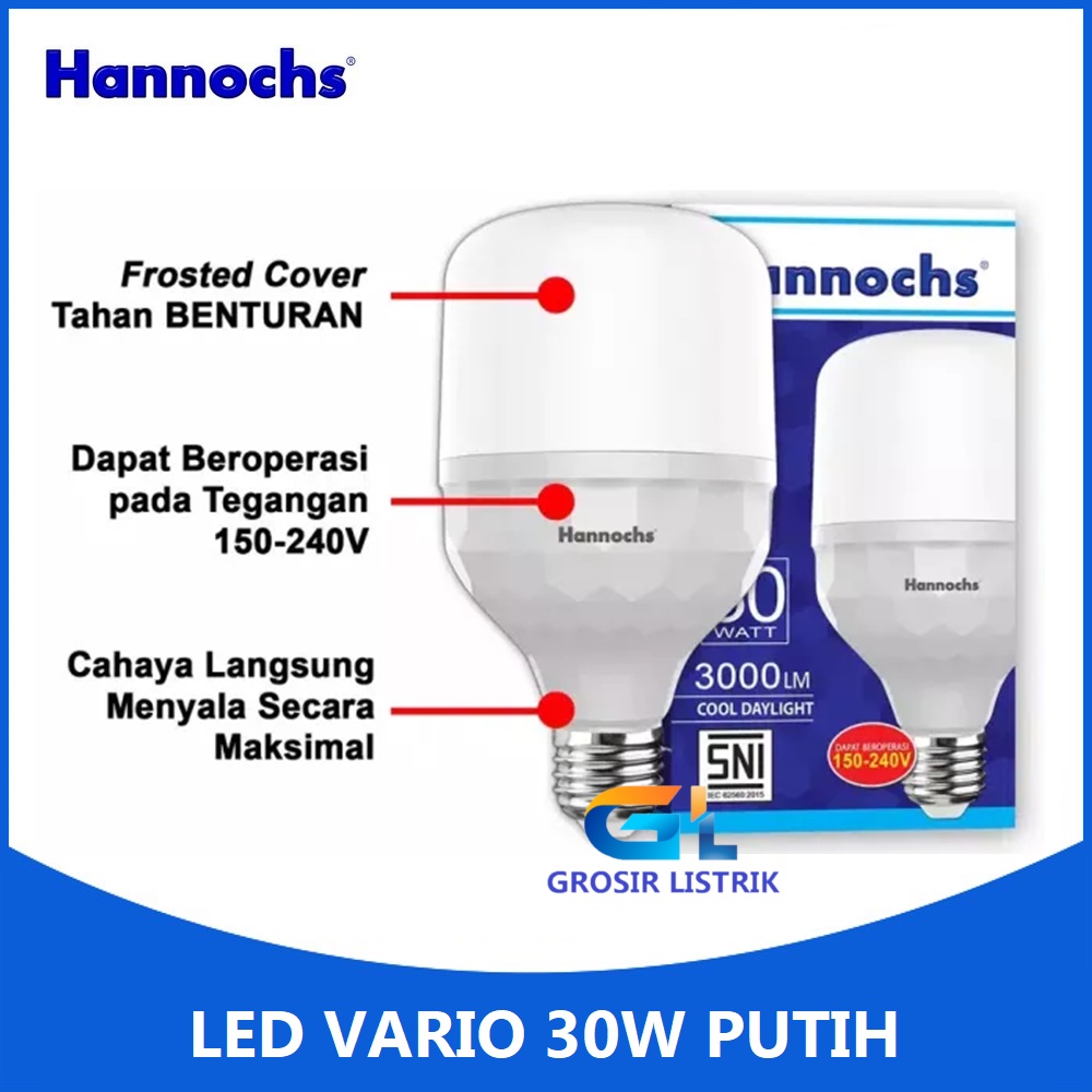 Jual Lampu Hannochs Led Vario W Putih Cool Daylight Watt W Grosir Original Murah Shopee