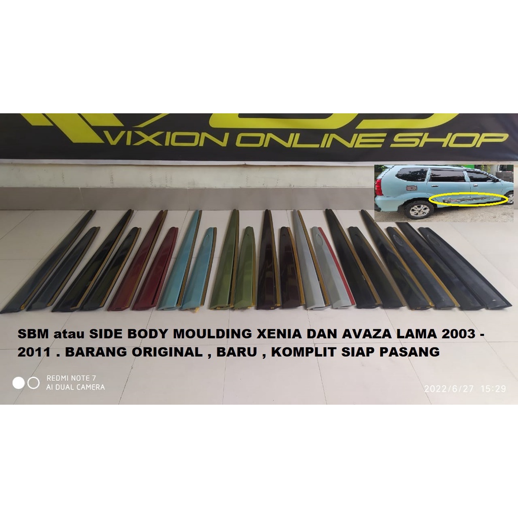 Jual SIDE BODY MOULDING XENIA AVANZA TH 03 11 ORIGINAL KOMPLIT