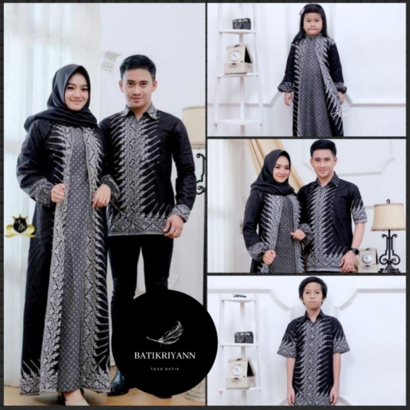 Jual Batik Couple Keluarga Modern Ayah Ibu Anak Terbaru Set Couple ...