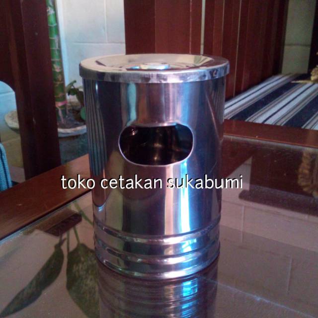 Jual Asbak rokok tong sampah mini stainless | Shopee Indonesia