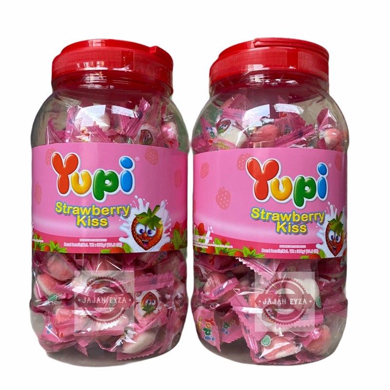 Jual Permen Yupi Strawberry Kiss Toples 300gr Shopee Indonesia