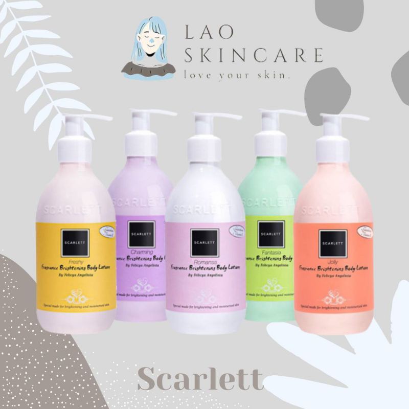 Jual SCARLETT Whitening Body Lotion 300ml Charming Freshy Jolly Romansa Fantasia Shopee Indonesia