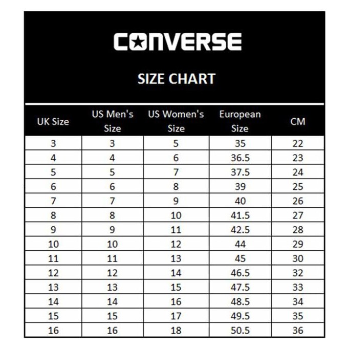 Converse 2025 ukuran 39