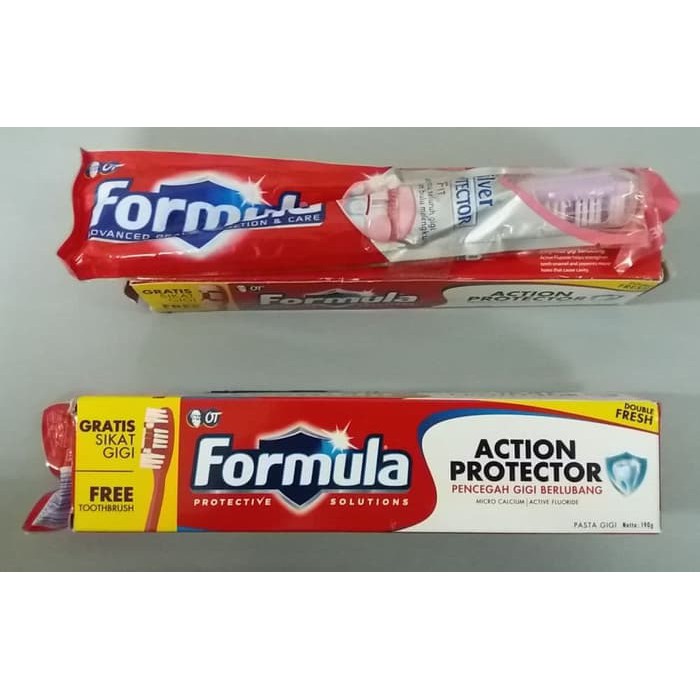 Jual FORMULA PASTA GIGI ACTION PROTECTOR 190gr (Gratis Sikat Gigi ...