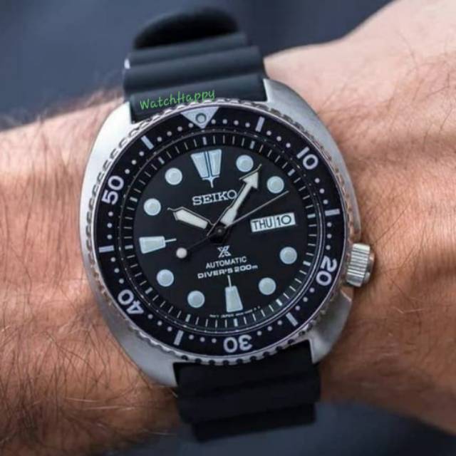 Jual WatchHappy Seiko Prospex SRP777K1 SRP777 SRP777K Turtle Edition Automatic Divers Rubber 100 Original Shopee Indonesia