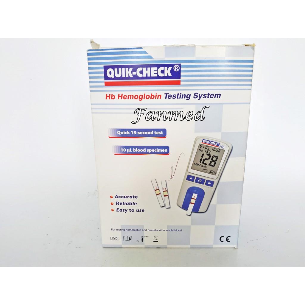 Jual Alat Cek Up Tes Test Hemoglobin HB Quik-Check Cek Testing System ...