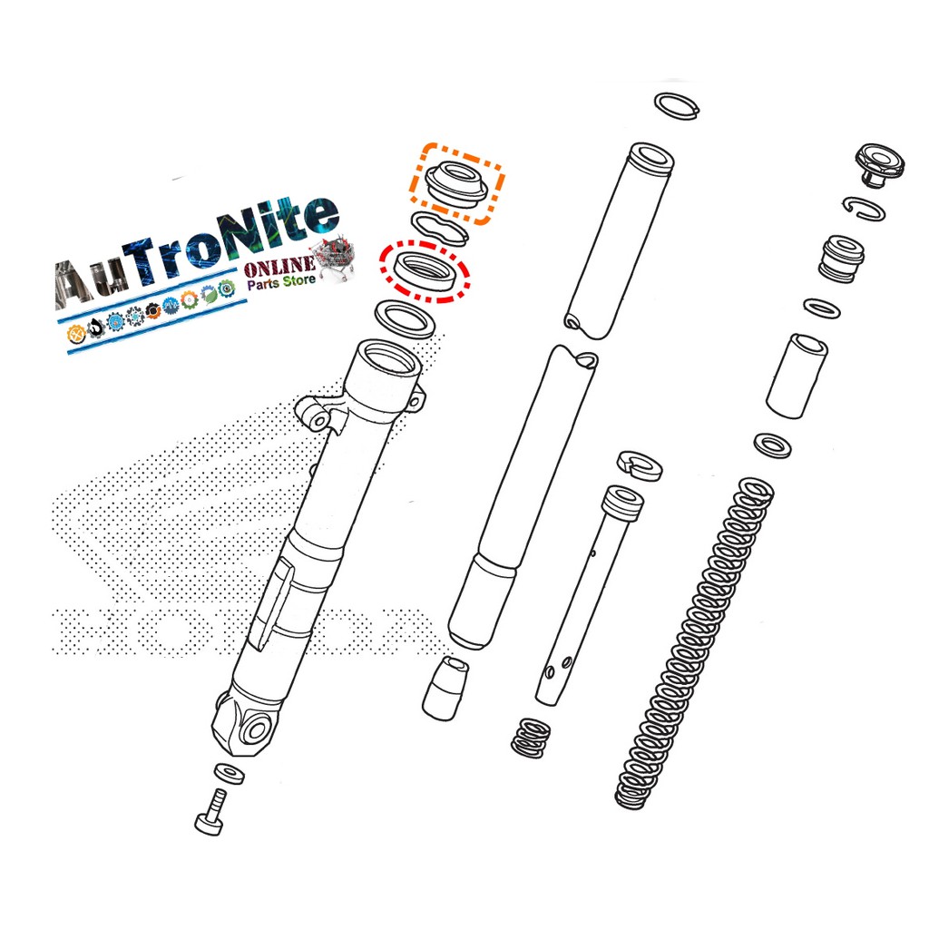 Jual Paket Oil Dust Seal depan Set Fork As Shock 51490-KC5-305