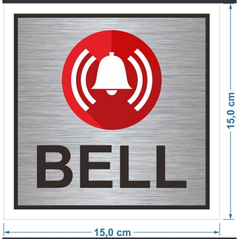Jual STIKER VINYL BELL PINTU 15X15CM | Shopee Indonesia