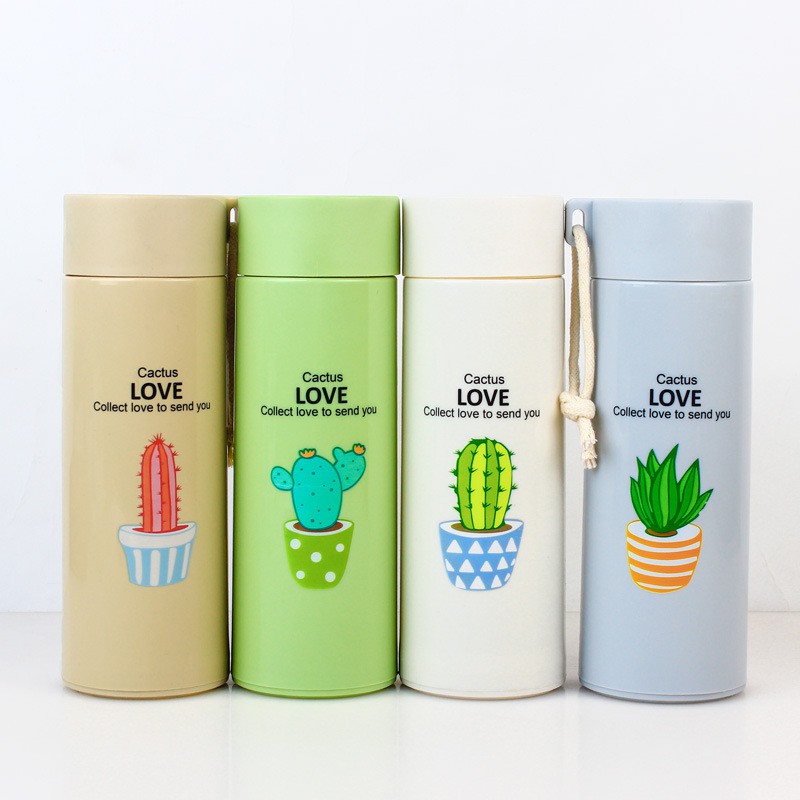 Jual Botol Minum Kaca unik motif cactus | Shopee Indonesia