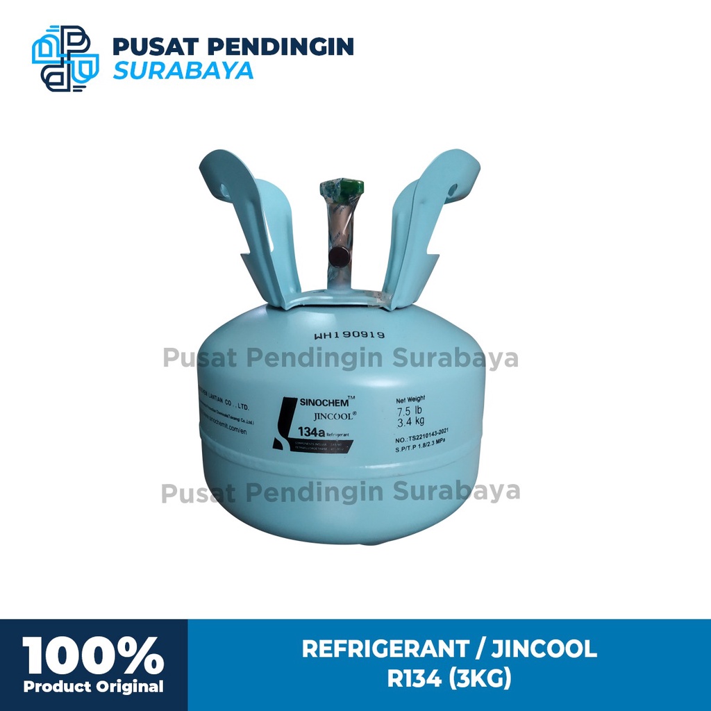 Jual FREON AC R134A 3KG - FREON JINCOOL R134A - FREON AC 3KG R134