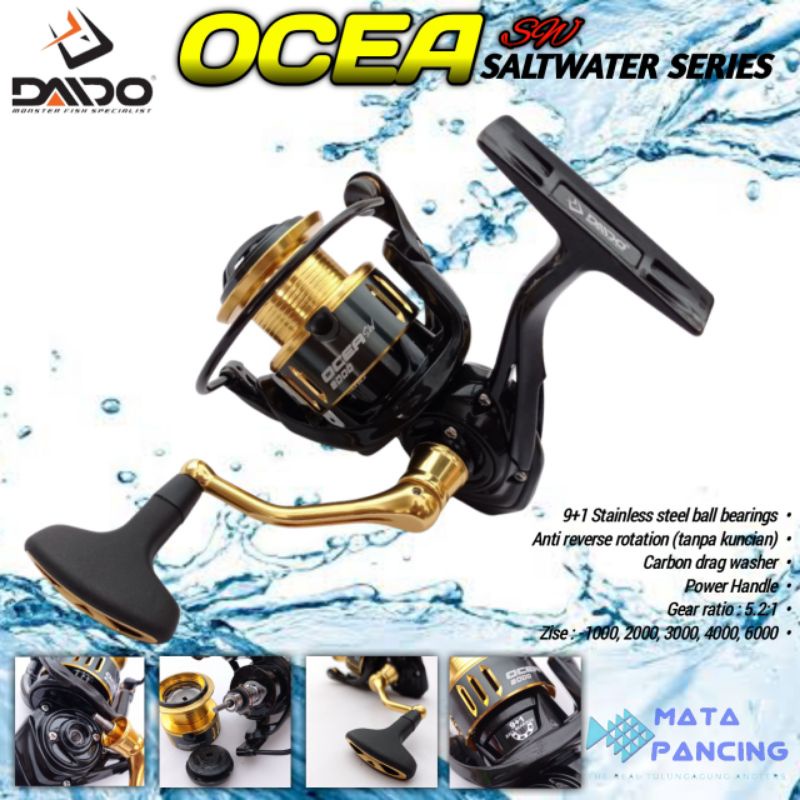 Jual Reel spinning daido ocea sw 1000 2000 3000 4000 6000 power