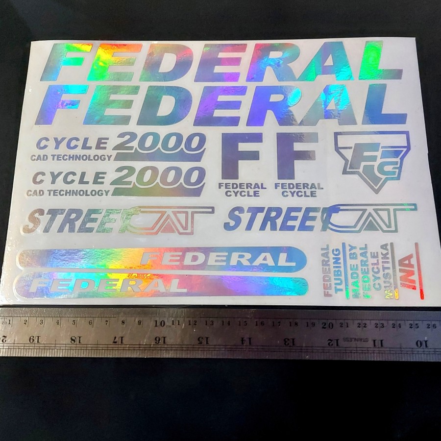 Jual Cutting Sticker Hologram Federal Sepeda MTB | Shopee Indonesia
