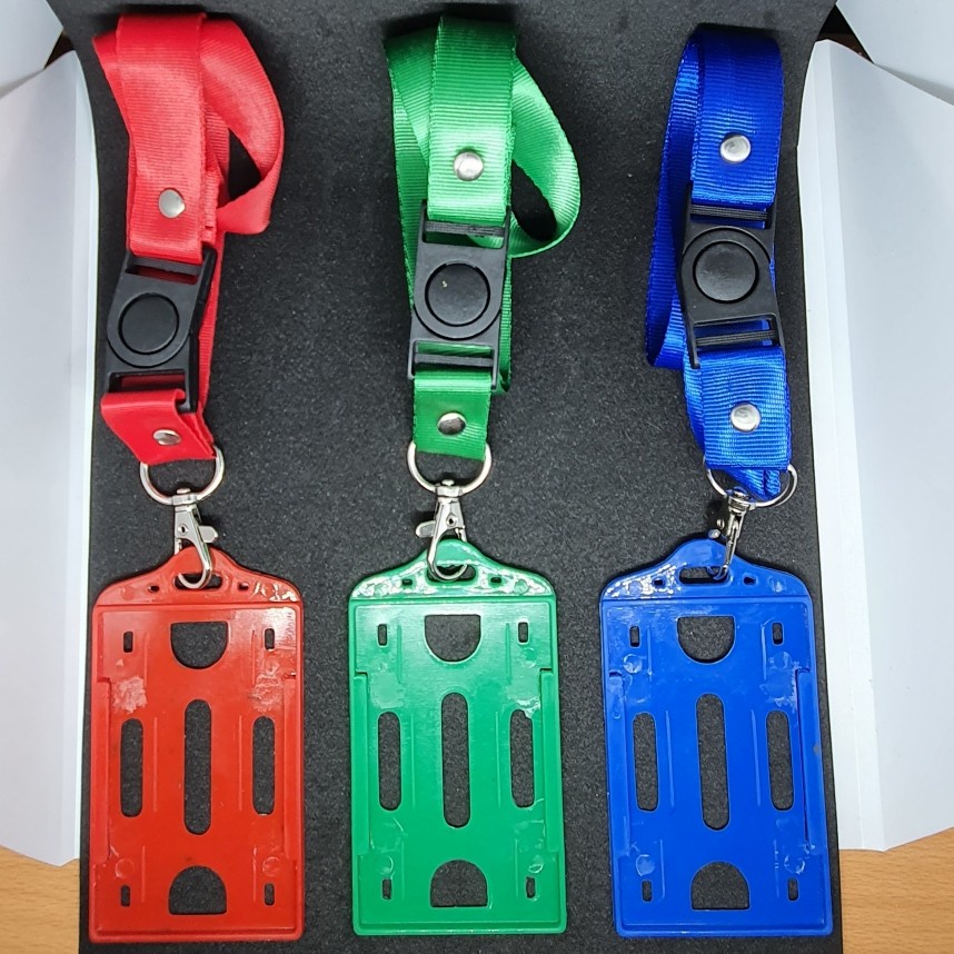 Jual Tali Lanyard 2cm stopper Gantungan Tali Id Card Plus Frame Cassing ...