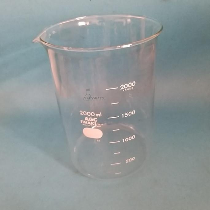 Jual Beaker Glass 2000ml Iwaki Pyrex Gelas Kimia Piala 2000 Ml 2 Lt Liter Shopee Indonesia 6873