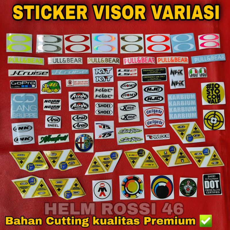 Jual Sticker Visor Helm Oakley Pinlock GO Pro GoPro Pull & Bear KYT NHK ...