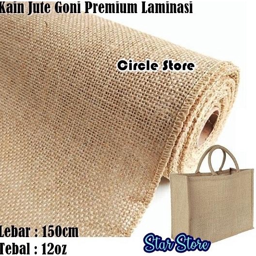 Jual Kain Jute Laminated / Burlap / Tas Goni Laminasi Lebar 150cm