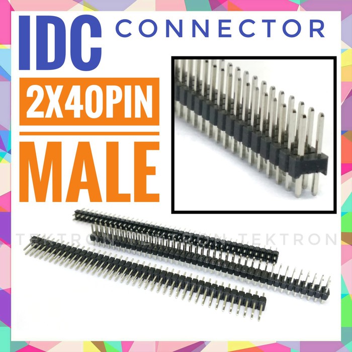 Jual IDC connector MALE 2x40pin 2*40pin 2x40p 2x40 p 2*40p pin arduino ...