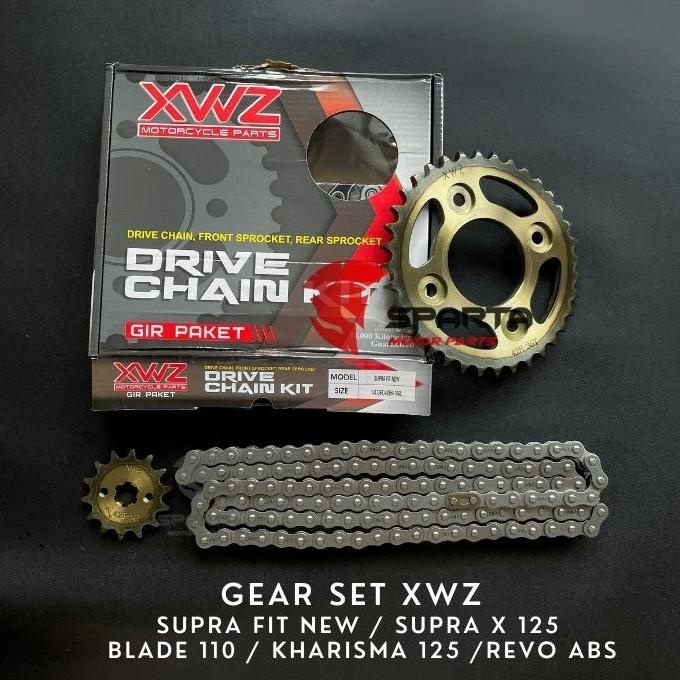 Jual Gear Set Sepuh Gir Paket Xwz Supra X 125 Supra Fit New Drive Chain