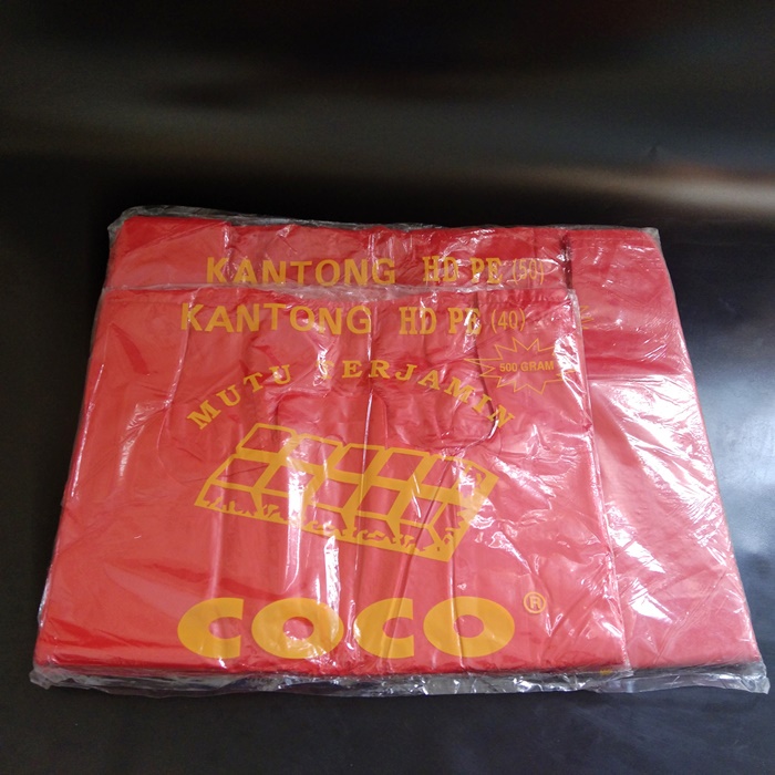 Jual Kantong Plastik/Kantong Kresek/HD/Coco Merah 17,24,28,35,40 ...