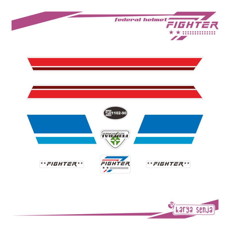 Jual STIKER HELM FIGHTER | Shopee Indonesia