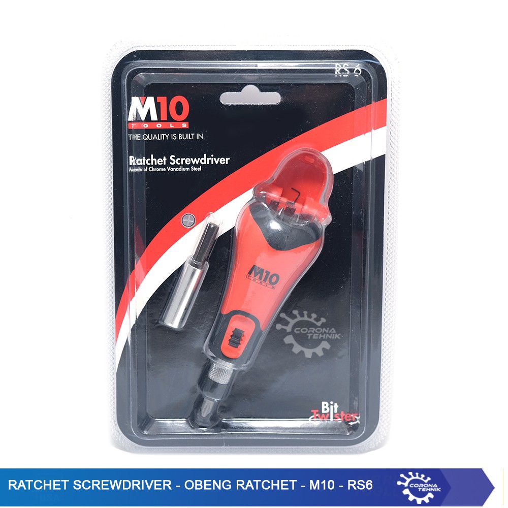 Jual M10 - RS6 - Ratchet Screwdriver - Obeng Ratchet | Shopee Indonesia
